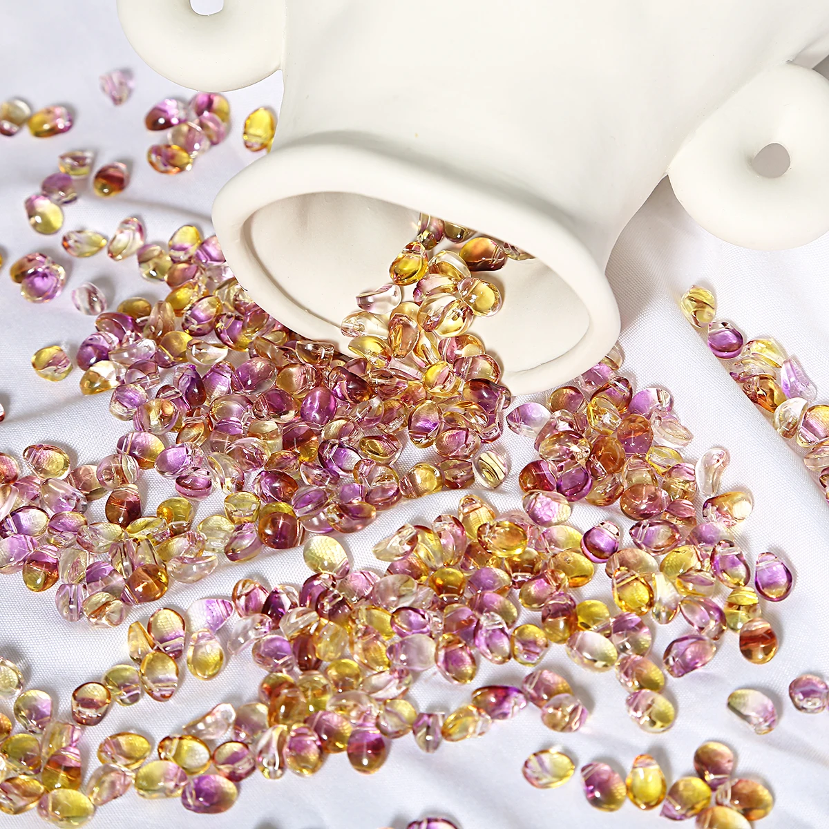 50pcs 6x8mm High Quality Glass Space Beads Chromatic Loose Spacer DIY Bracelet Necklace Jewelry Making Accessorie | Украшения и