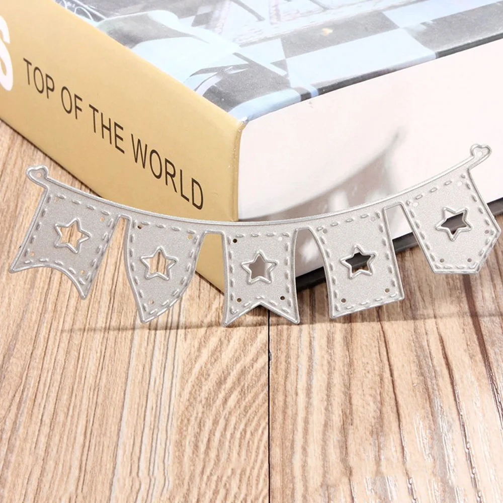 Металлический углеродная Подвеска из стали в форме флага баннер Стиль тиснение