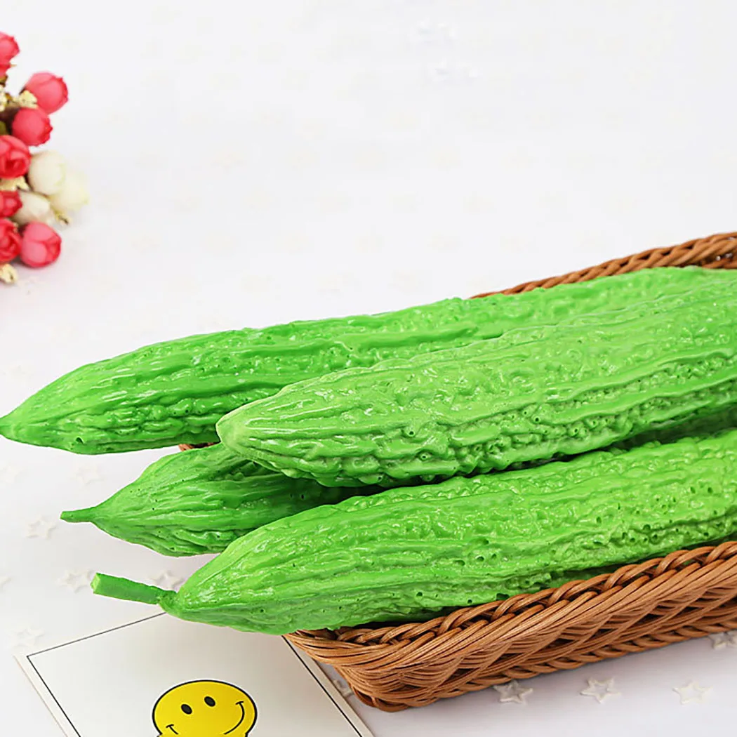 36cm Artificial Vegetable Lifelike Bitter Gourd Simulated Prop Photo Simulation Food Model Decoration Kitchen | Дом и сад