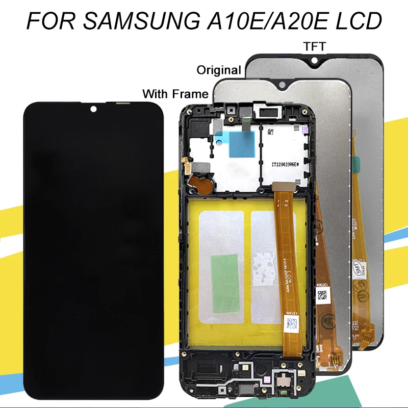 

5.8inch Original A202 Display For Samsung Galaxy A10E LCD A102 Touch Screen Digitizer Replacement A20E Assembly With Frame