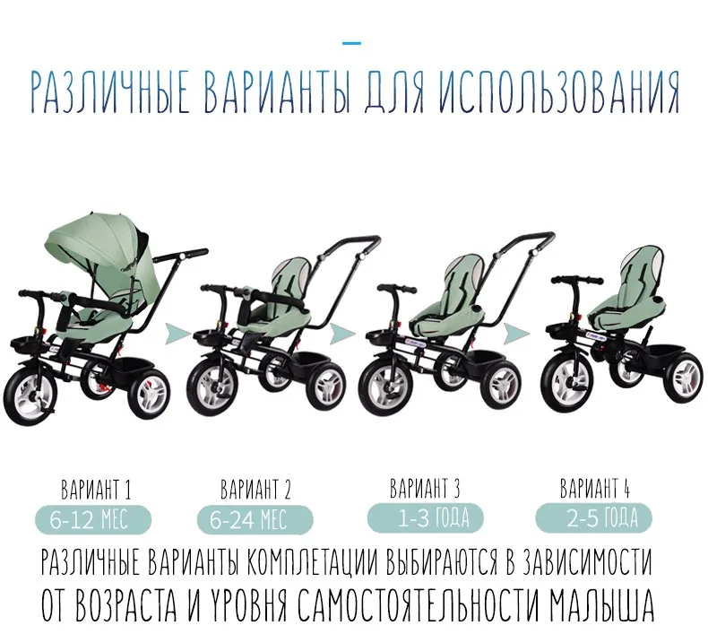 Детские тележки детские велосипед детский трехколесный велосипед вращающийся сиденье с ручной толчок складные велосипед ребенка 1-3- 5 велосипед