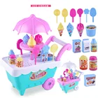 Детский игровой домик, тележка для мороженого, игрушки, имитация мороженого, тележка для конфет, игрушка для девочек, набор для ролевых игр, обучение, хобби, забавные подарки