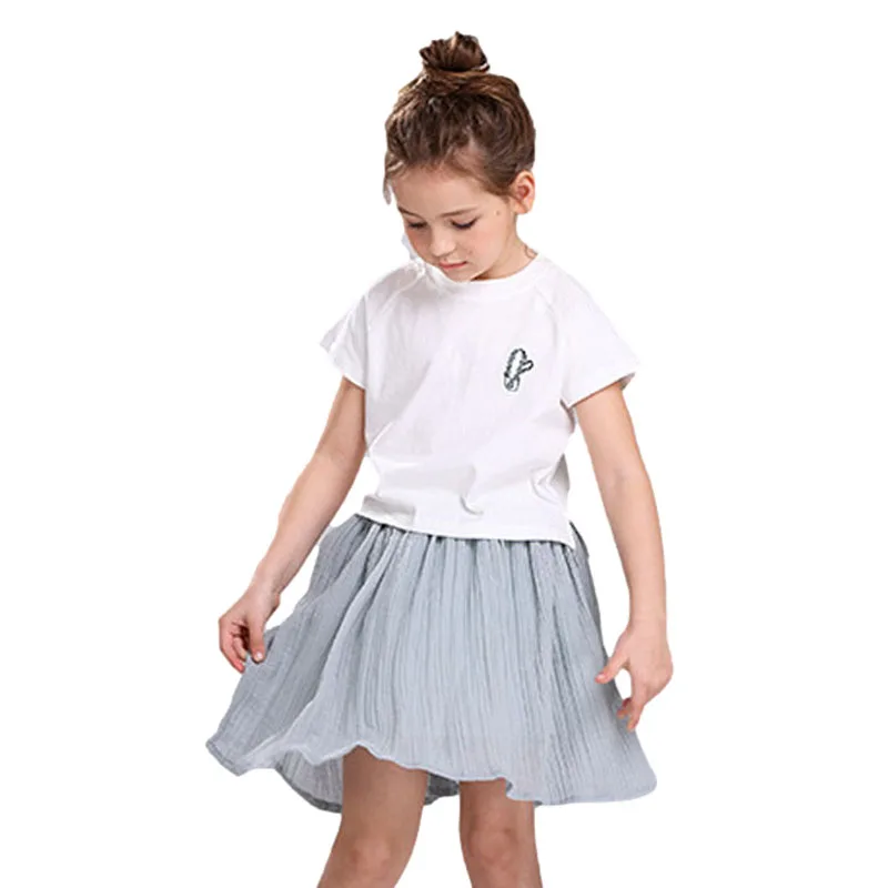Летние юбки для девочек новинка 2021 модная длинная юбка детская пляжная