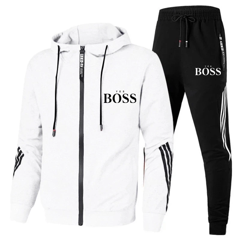 

Hip-Hop Suit cardigan zipper Hooded Sweatshirt Jacket + Pants Suit Free Shipping Track Suit Men's Sportswear Fashion Men's Suit