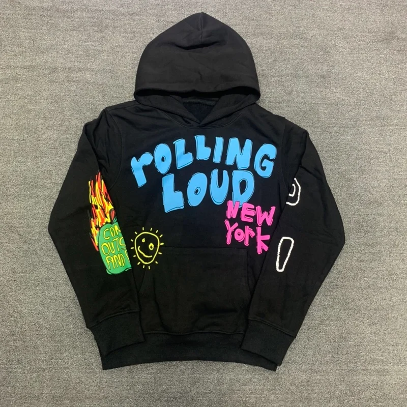 

Толстовка Мужская/женская с принтом 22ss Rolling Lou, 100% хлопок