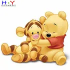 Полная Алмазная вышивка 5D сделай сам, алмазная живопись, мультяшный Винни-Пух, вышивка крестиком, животное, мозаика Стразы