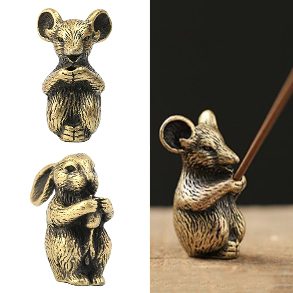 Пакет 2 шт. Чистая латунь подставка для ароматических палочек домашнего массажа