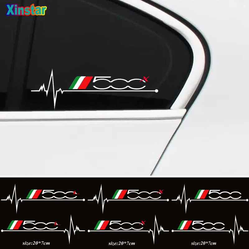 

2pcs/lot car window sticker for fiat 500 500x 500l