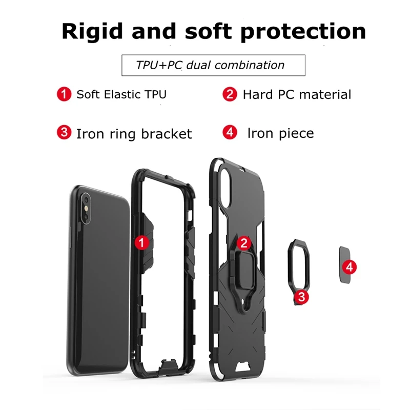 Чехол для xiaomi redmi K30 pro K20 note 8T 8 7 6 5 plus 8a 7a A3 A2 A1 армированный чехол с магнитным