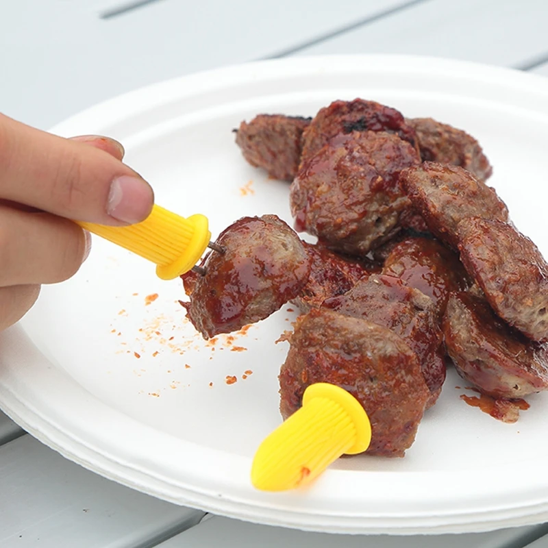 Нержавеющая сталь Кукуруза в початках держатели шампуры вилки барбекю Еда