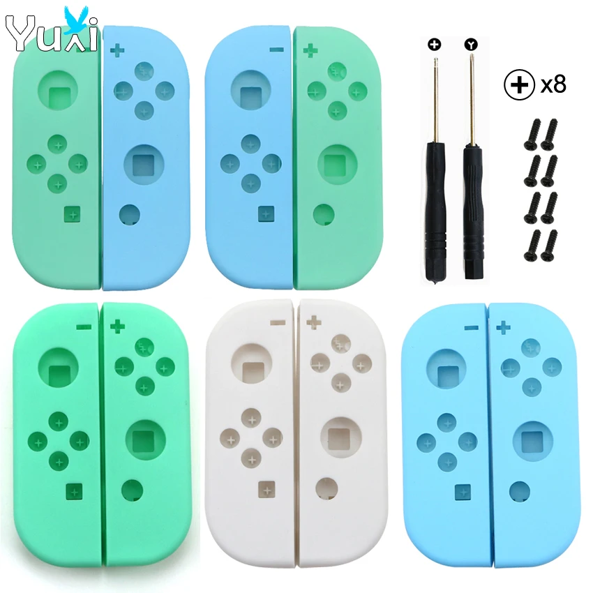 

YuXi For Nintend Switch NS NX JoyCon Joy Con Controller Housing Shell Case Replacement Plastic Green Blue White Cover