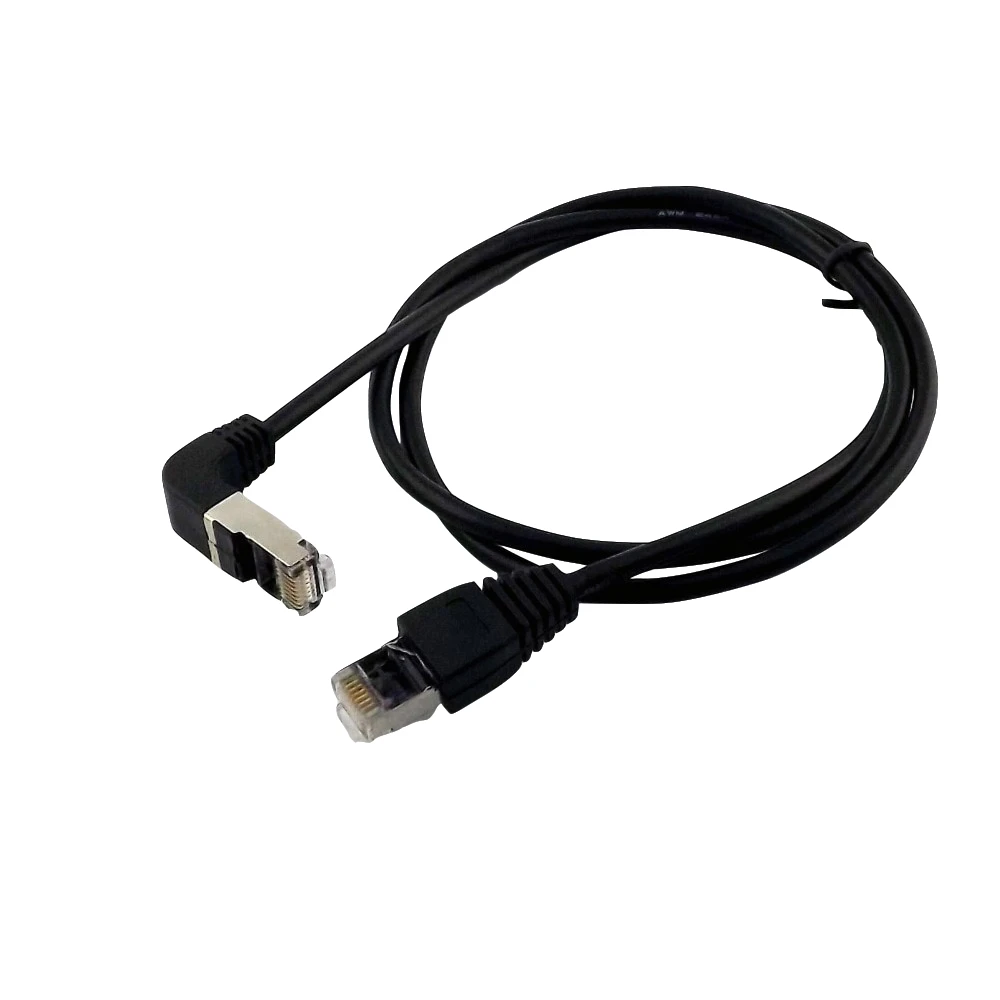 1 шт. сеть Ethernet LAN RJ45 Male 90 градусов прямой штекер Удлинительный адаптер кабель 3