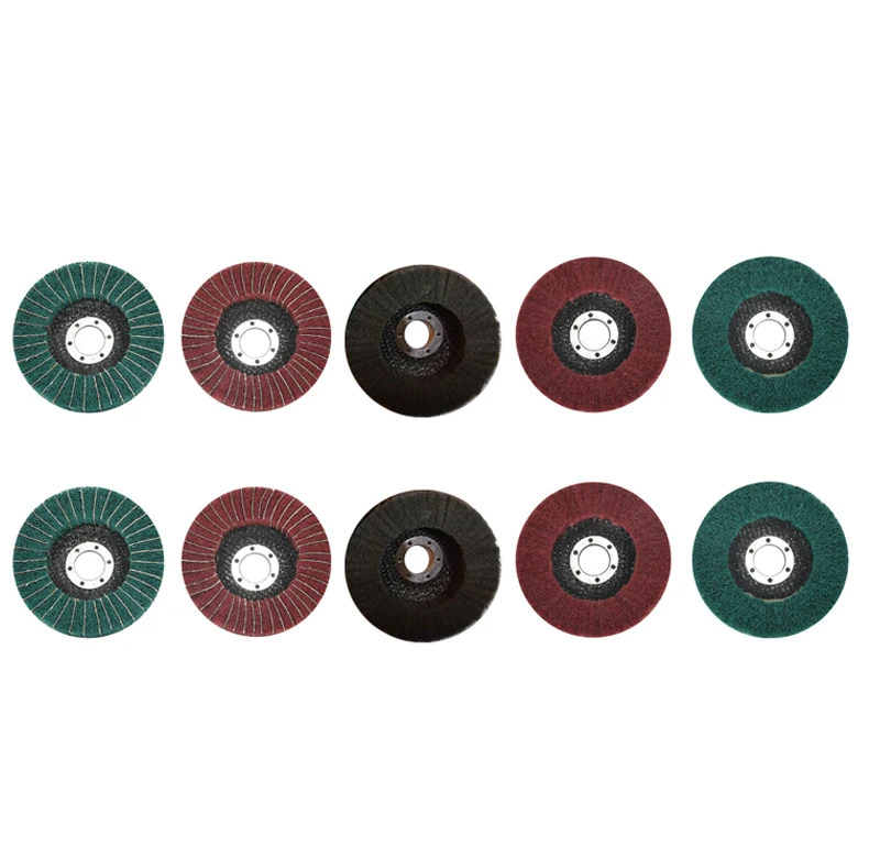 

10Pcs Scouring Pad Flap Polishing Wheel Grinding Wheel Scouring Pad Angle Grinder Polishing Wheel