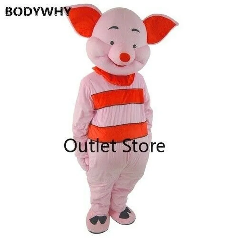 Cartoon Pink Pig Mascot Costume Suits Cosplay Party Outfits Carnival Xmas Easter Fursuit Dress Halloween Ad Clothes | Тематическая