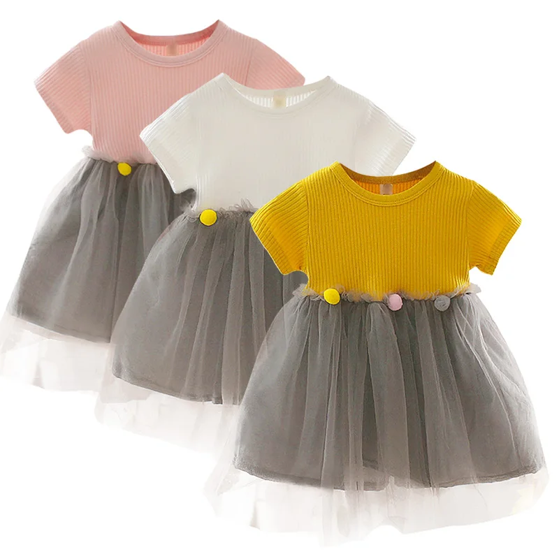 Для девочек новое красивое платье принцессы из сетчатой ткани детская одежда для