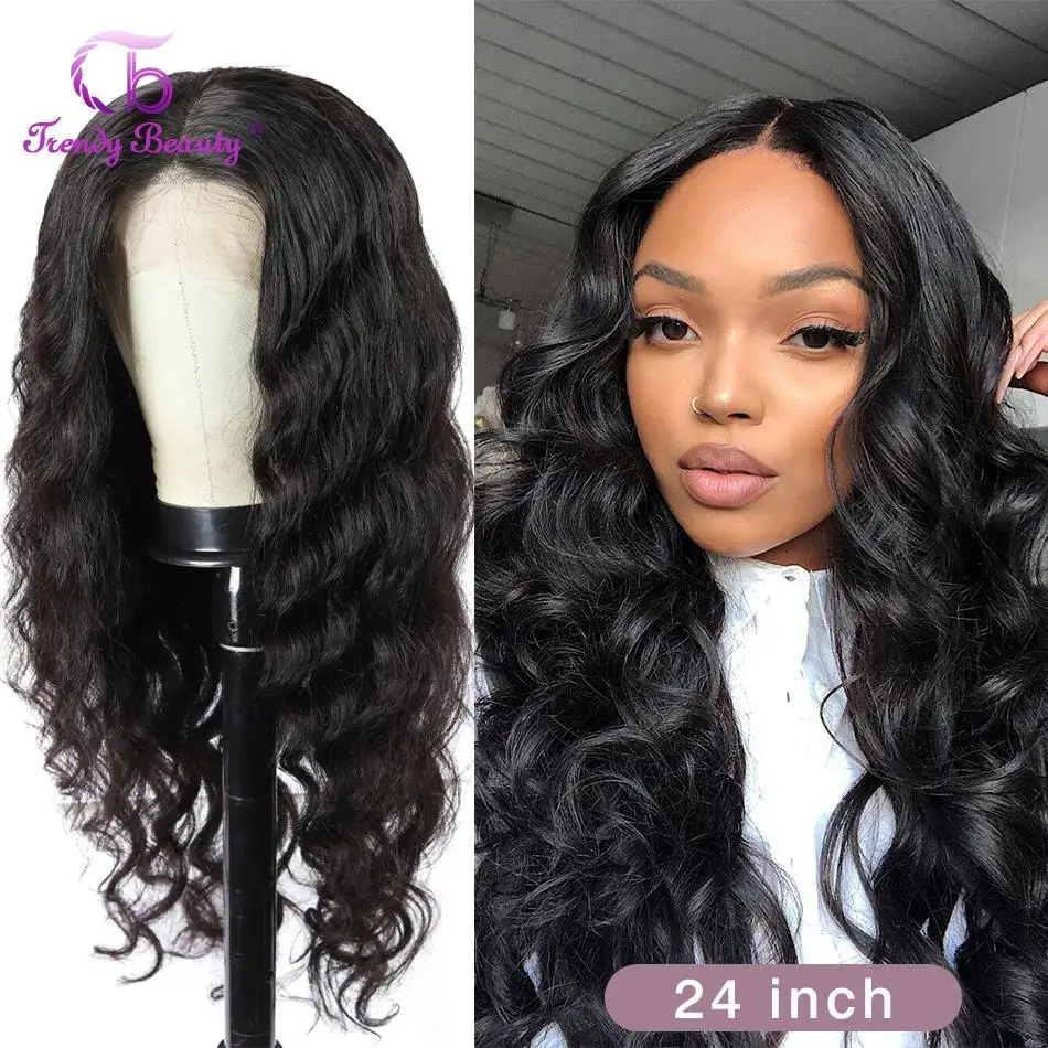 Indian Loose Wave Wig 5x5 Lace Closure Wig Remy Human Hair Wigs 13x6 Lace Front Wig For Black Women Pre Plucked Trendy Beauty