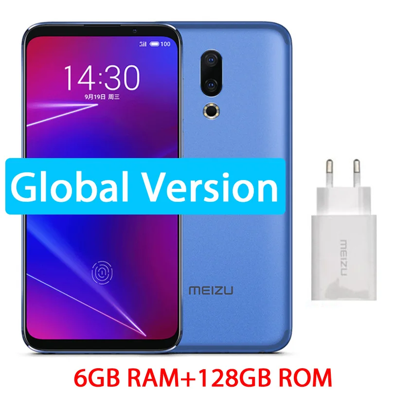 6G 128GB Blue Meizu 16, 4G, LTE, 6G, 64G, глобальная версия, мобильный телефон Snapdragon 710, четыре ядра, 6,0 дюймов, 2160x1080 P, полный экран, двойная камера заднего вида - Цвет: 6G 128GB Blue