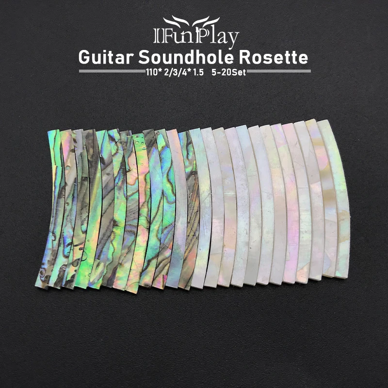 5/12 набор натуральный прочный ушка инкрустация гитары звук отверстие розетка