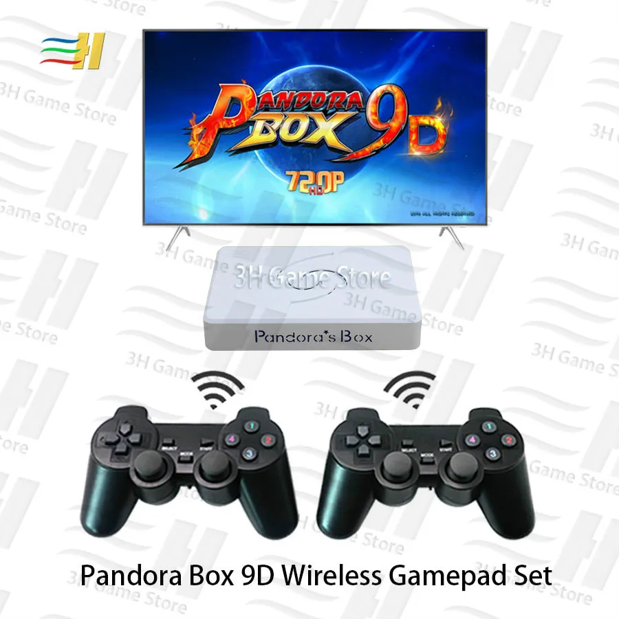 Pandora Box 9D материнская плата геймпад Набор двойной проводной геймпад беспроводной геймпад HDMI VGA подключение ТВ ПК 2500 В 1 Поддержка 3D Tekken