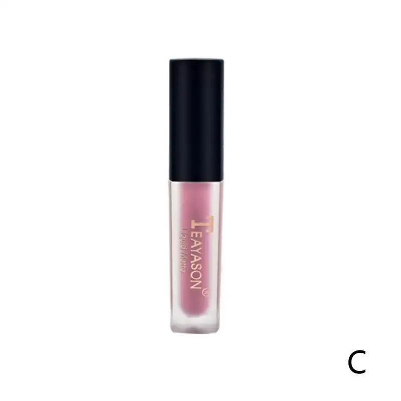 Матовая губная помада для красоты макияж стойкий Labiales красный, Матовый жидкий водостойкий макияж блеск для губ - Цвет: C