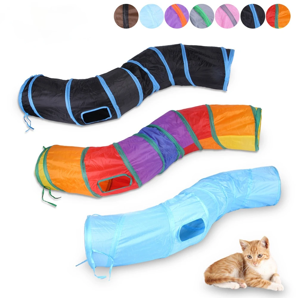 

Новый кошка игрушка ролик s-образная кисть изогнутая Pet туннель для кошек взлетно-посадочной полосы кошка проход игрушка для кусания