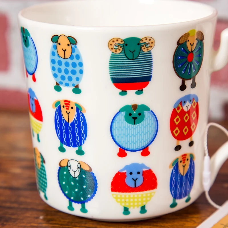 Новинка 2020 керамическая кофейная кружка с изображением животных овец и чайная