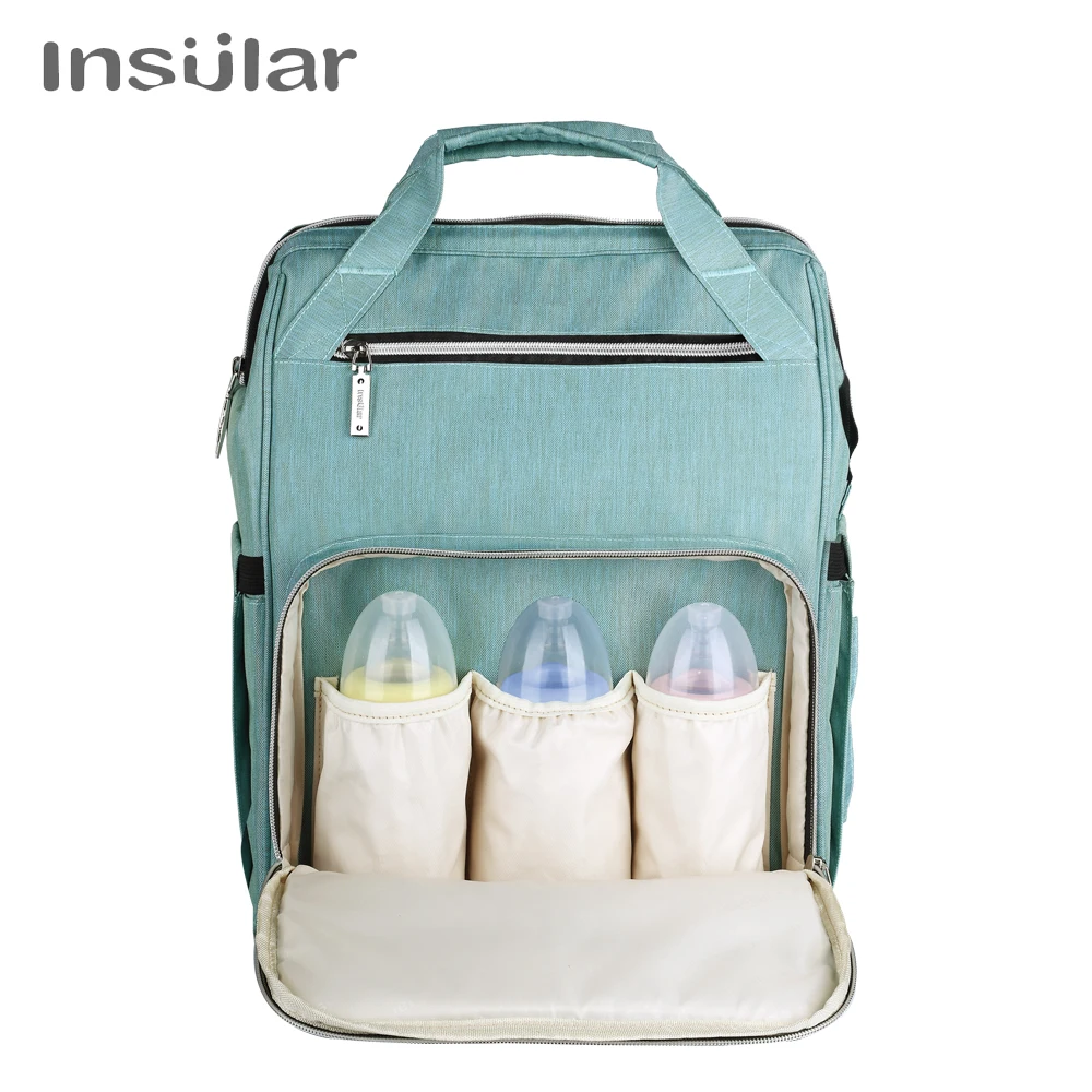Insular mummy baby backpack with wet bag &ampstroller hooks&amp changing mat large nursing travel mom daddy 10056C | Мать и ребенок