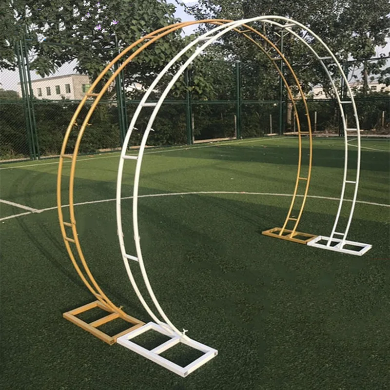 Estante Circular de hierro para decoraci&oacute;n de bodas, accesorios de fiesta de boda, doble arco, 2,4 M/2M-3