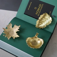 european leaf tray ornaments creative luxury golden leaf jewelry storage tray decoration home living room desktop craft gifts