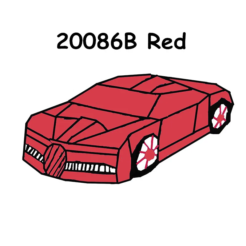 20001 20086 Bugatti чугун Супер гоночный автомобиль гонщик строительные блоки технические игрушки 42056 подарочные кубики Корабль из Испании - Цвет: 20086-red