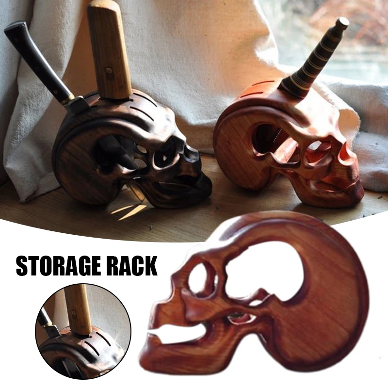 

Смола череп орнамент практичный кухонный держатель для хранения инструментов креативный реквизит для хэллоуина для украшения дома LBE