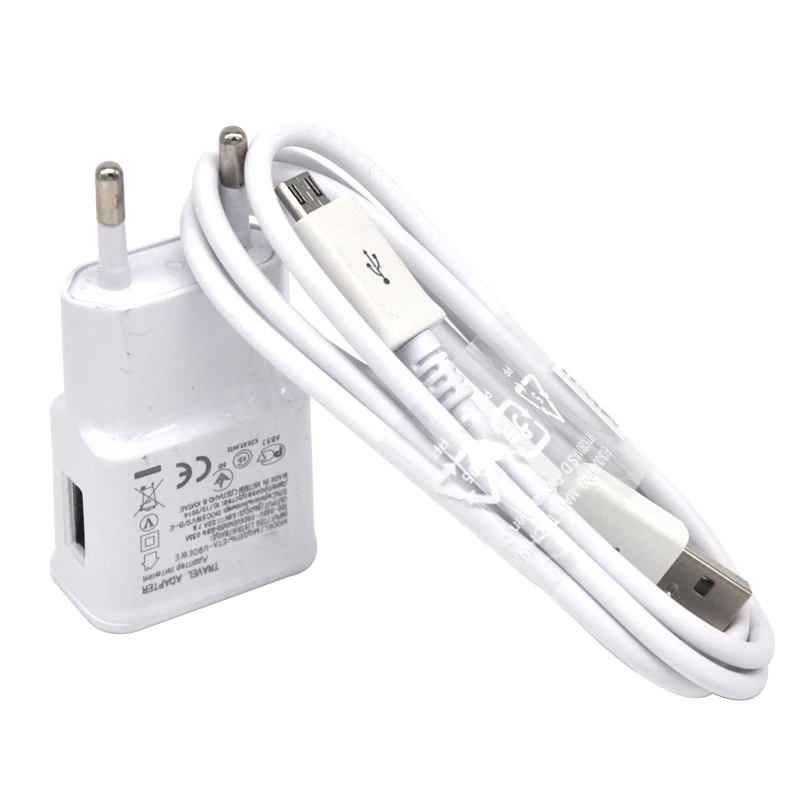 Зарядное устройство USB для Samsung EU адаптер зарядки кабель Micro usb Galaxy A6 Note 4 5 J2 Prime J3 J5