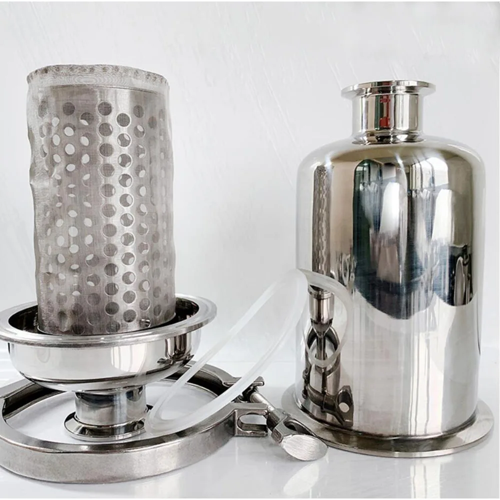 Короткий санитарный встроенный фильтр подходит для 19/25/32/38 трубы три хомута SUS304