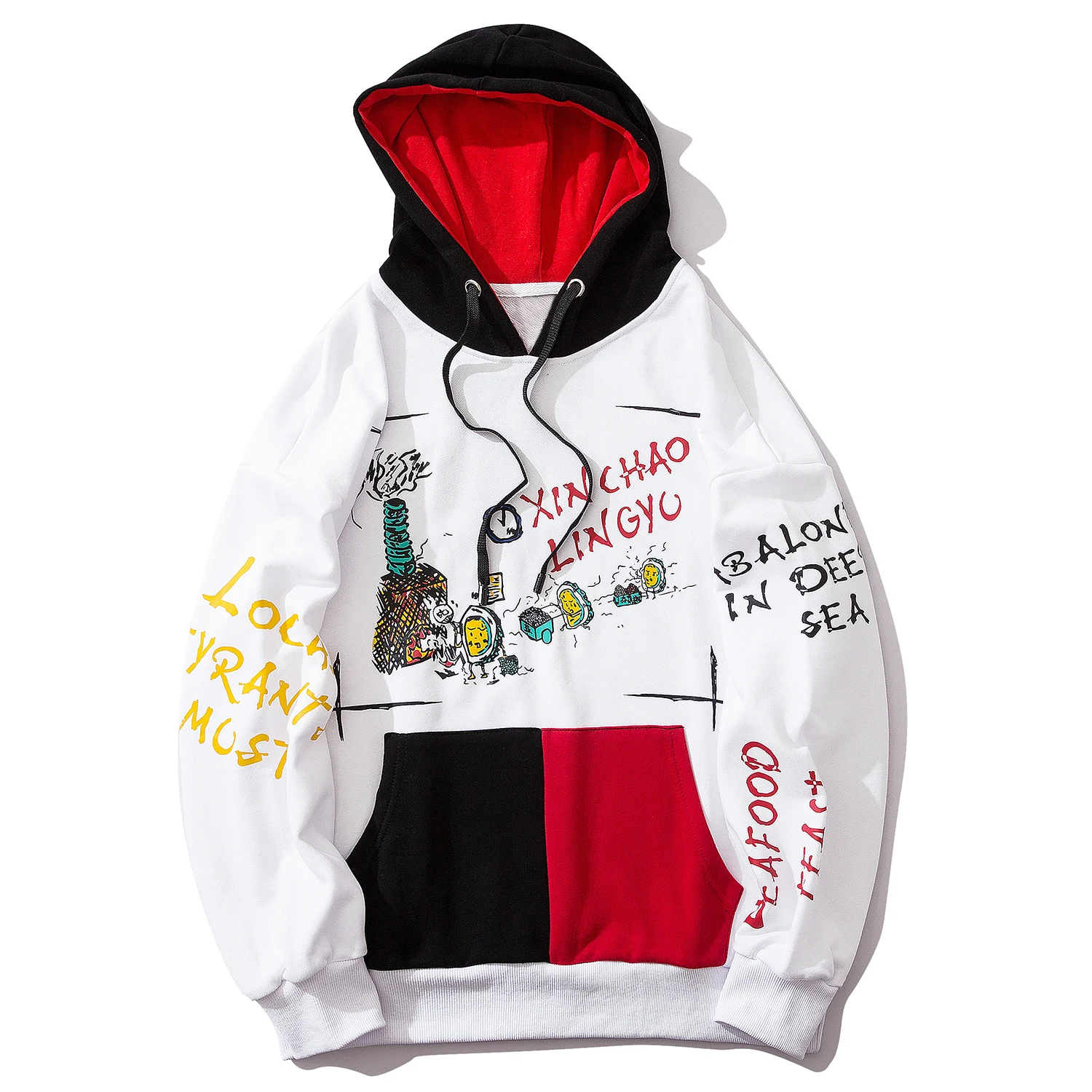 Мужская толстовка с капюшоном Aelfric Eden Повседневная хлопковая цветными часами и