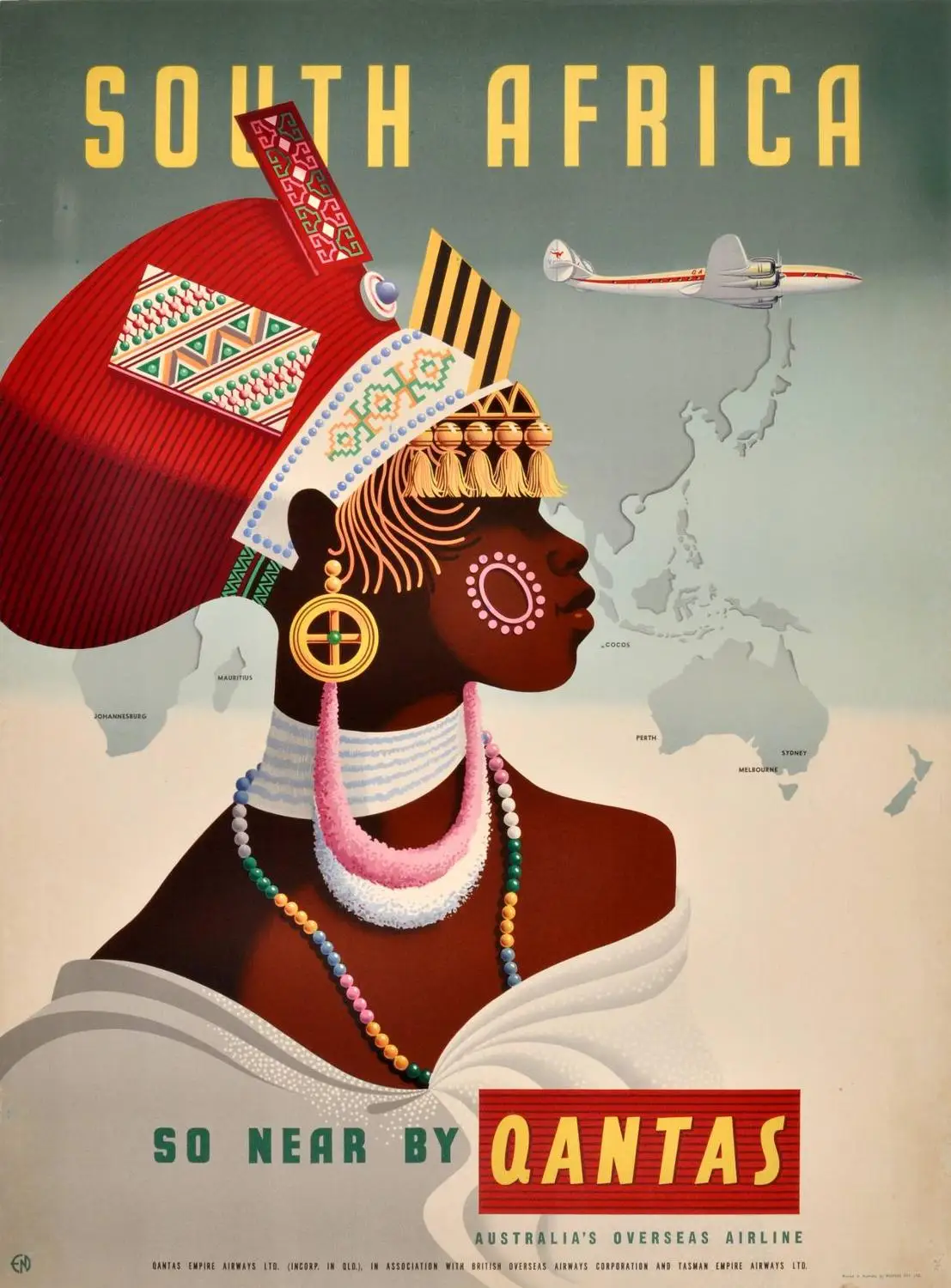 

400X300MM SOUTH AFRICA QANTAS jumbo fridge magnet SFM-0612
