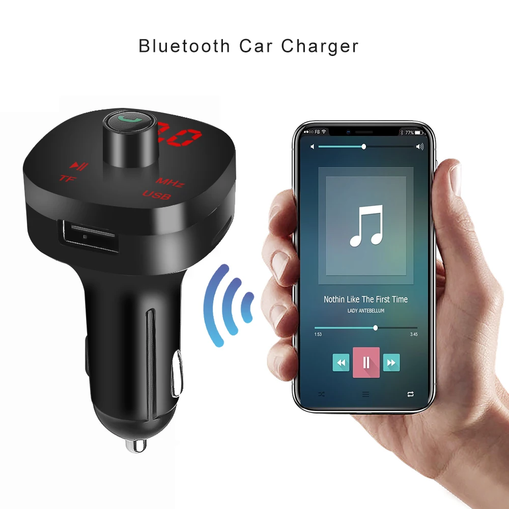 Автомобильное зарядное устройство USB с Bluetooth 3 1 А беспроводной FM-передатчик радио