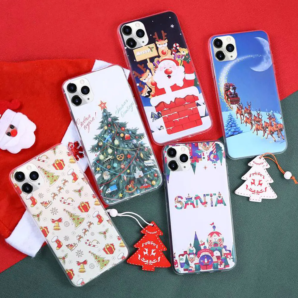 KISSCASE Рождество чехол с елкой для iphone 11 Pro Max XR/XS Max/X 6/6 S/7/8 Plus Санта Клаус снеговика и