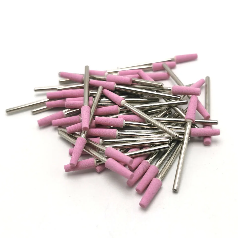 HYTOOS 50Pcs Corundum Nail Drill Bit 3/32" Rotary Ceramic Stone Burr Manicure Cutters Drill Accessories Cuticle Nail Mills Tool images - 6