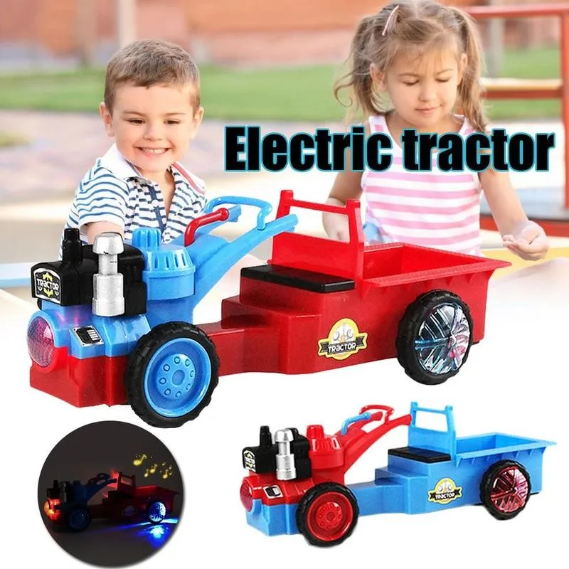 

Electric Tractor Boy Toy Car Light Music Toy Diy Assembled Holiday Model Kids Gift Birthday C0G4