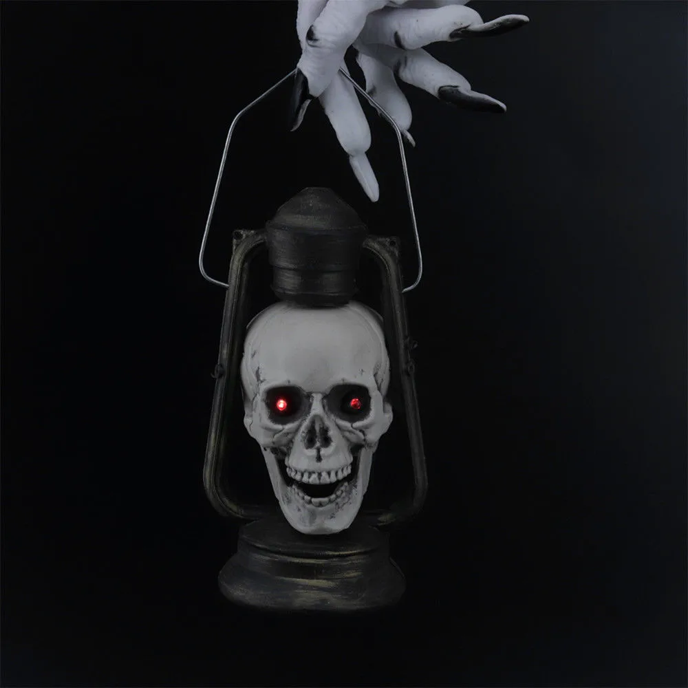 2019 New LED Skull Lantern Glowing Eyes Creepy Hanging Lamp Halloween Decor props Holiday Decorations | Дом и сад
