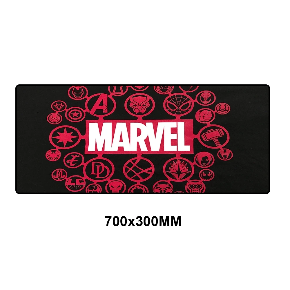 С логотипом комиксов Marvel коврик для мышки в стиле аниме компьютерный игровой коврик для мыши Клавиатура геймер ноутбук мультфильм коврик стол с мышкой PC Большой стол защита - Цвет: MWMH-001