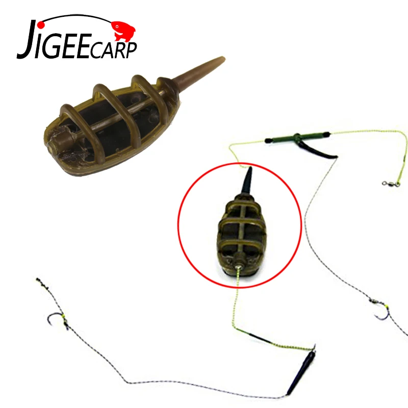 JIGEECARP 1/2 шт. Карп грубый встроенный метод подачи для ловли карпа рыболовные