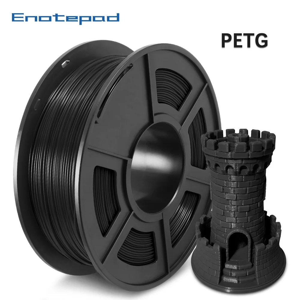 

Наполнители для 3D-принтера Enotepad PETG, 1,75 мм, 1 кг, 2,2 фунта, катушка, материалы для печати «сделай сам» с вакуумной упаковкой
