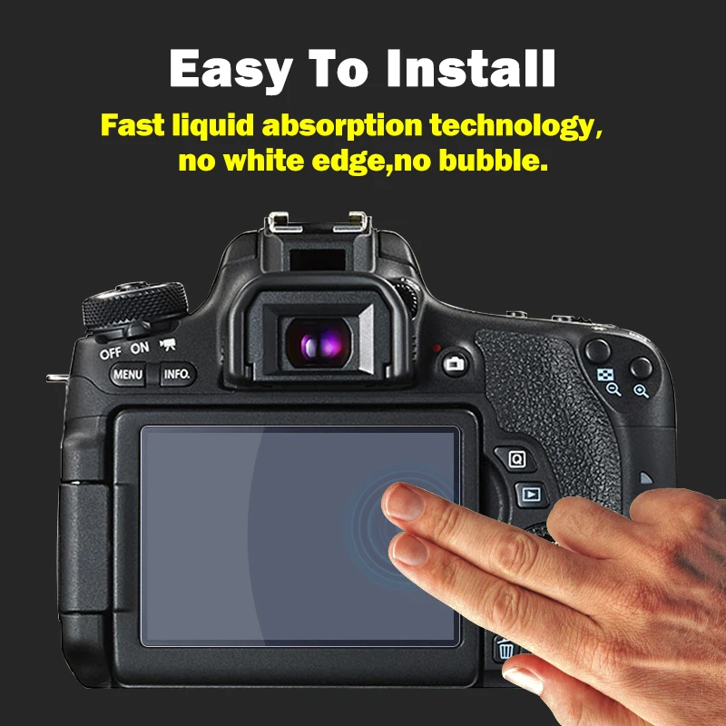 Самоклеящееся закаленное стекло для камеры EOS 760D основной ЖК-дисплей + информация
