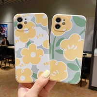 floral painted phone case for iphone x xs max xr flower cover hard shockproof case for iphone 6s 7 8 plus se 2 12 11 max mini