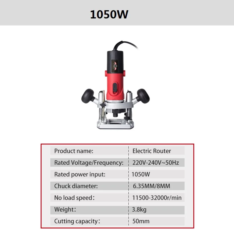 1050W 1050 Вт/1500 Вт Мощный электрический маршрутизатор для работы по дереву с европейскими вилками деревообрабатывающий Триммер Инструмент - Цвет: 1050W