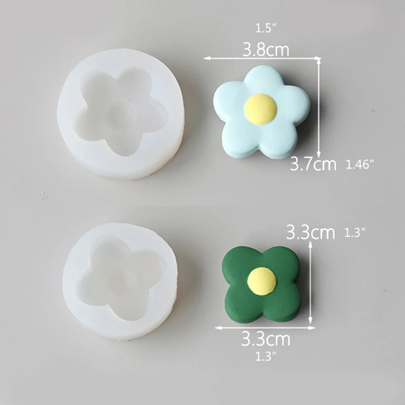

J60E Flower Shape 3D Candle Soap Mould DIY Candle Epoxy Mold Handmade Candles Aroma Wax Soap Molds for Decoration