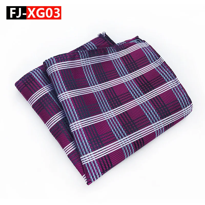 

Linbaiway Plaid Handkerchiefs for Men Classic Business Polyester Pocket Hanky Pocket Chest Towel for Wedding Party Custom Logo