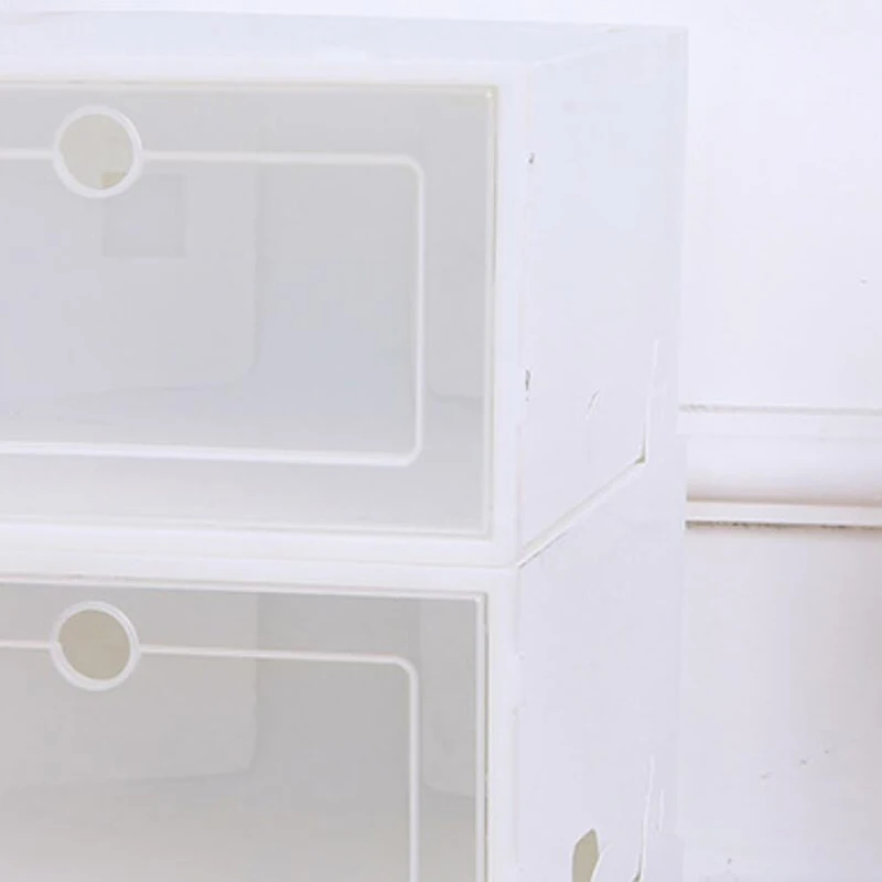 

12Pcs Flip Shoes Transparent Drawer Box Plastic Shoe Box Stackable Storage Box Shoe Storage Box 33 x 24 x 13cm