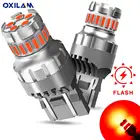 OXILAM 2 шт. 1200LM T20 7443 W215W светодиодный красный стробоскоп Flash Stop Light WY21W 3157 P277W светодиодный ная лампа для стоп-сигнала автомобиля задний фонарь